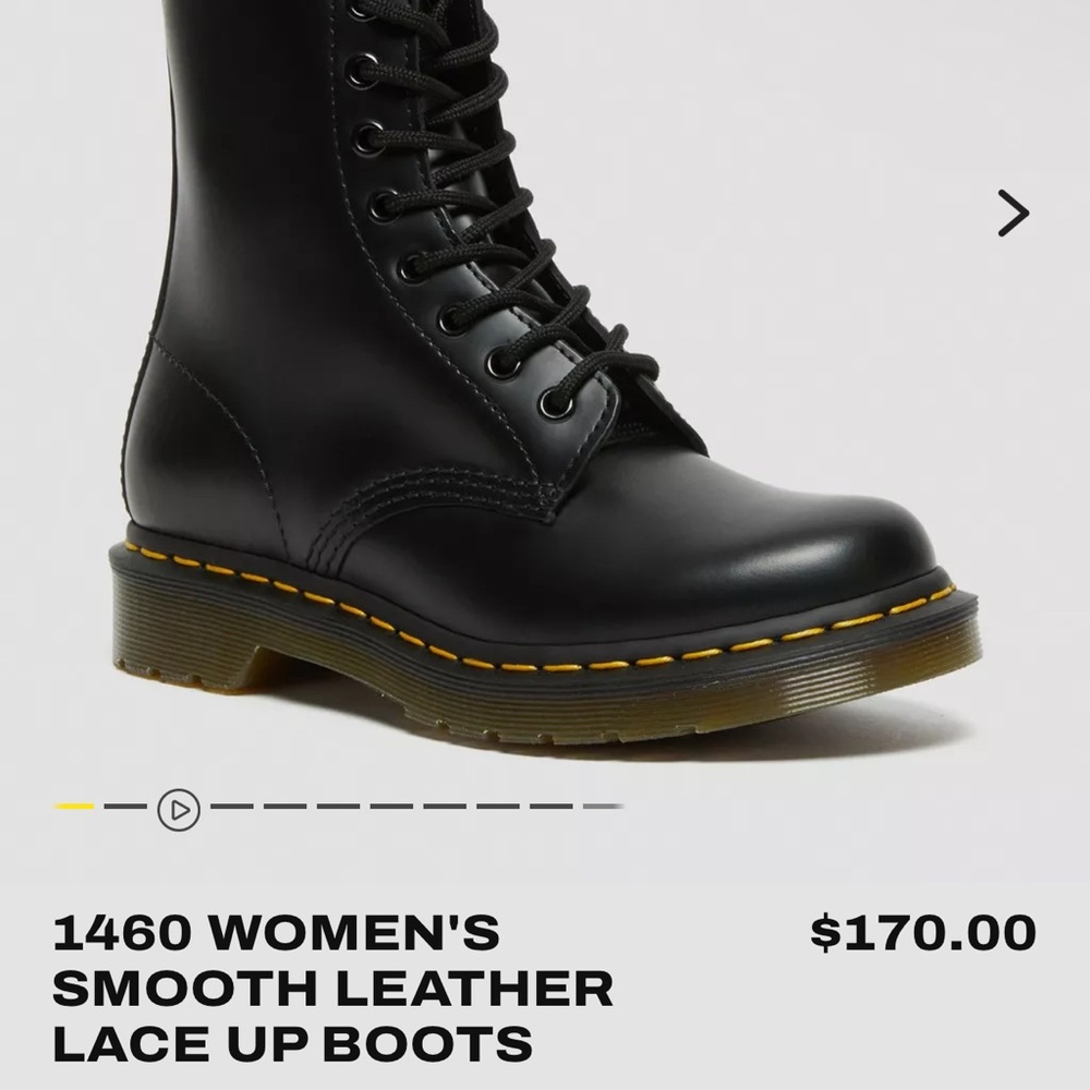 Dr. Martens 1460 black smooth leather boots never worn